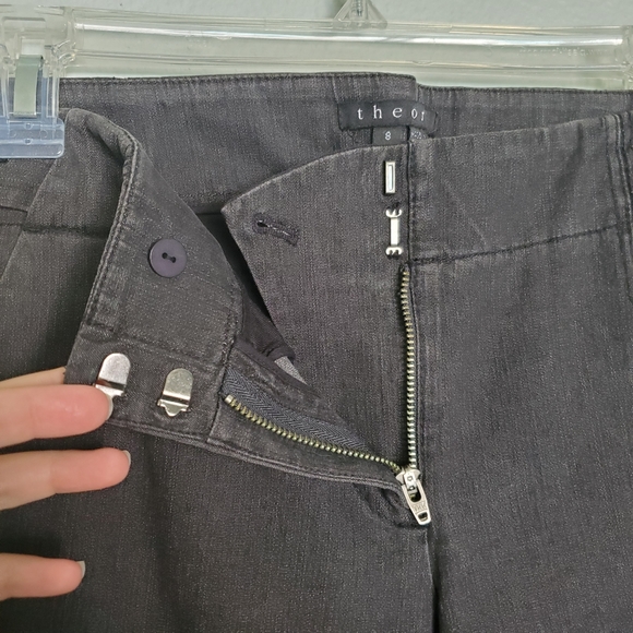Theory Brione Missouri Denim Trousers Size 8 - Picture 4 of 8